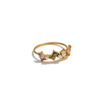 BEHI MELLY Ring – Mehrfarbige Zirkone, 18 Karat vergoldeter Stahl | BEHI MILANO - schmuckperfetti.it
