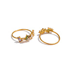 BEHI MELLY Ring – Mehrfarbige Zirkone, 18 Karat vergoldeter Stahl | BEHI MILANO - schmuckperfetti.it