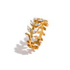 Anello BEHI LIVELY - Acciaio Inossidabile Placcato Oro 18k con Zirconi | BEHI MILANO - gioielliperfetti.it