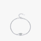Bracciale Doppi Strato in Argento 925 con Moissanite 1 Carato