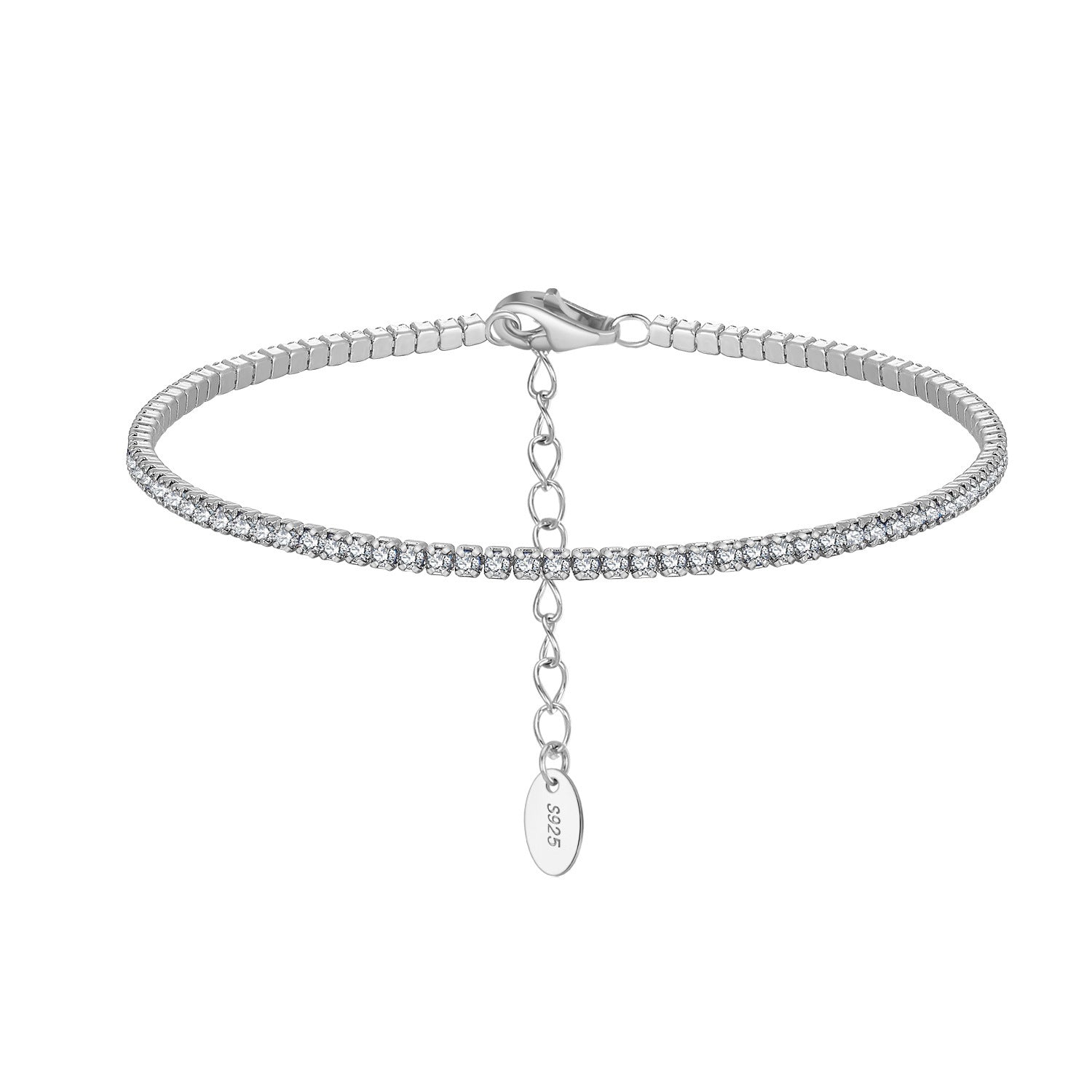 Bracciale Tennis da 15mm in Argento Sterling S925 con Zirconi Colorati