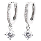 Orecchini a perno a quattro griffe in argento sterling 925 per donna