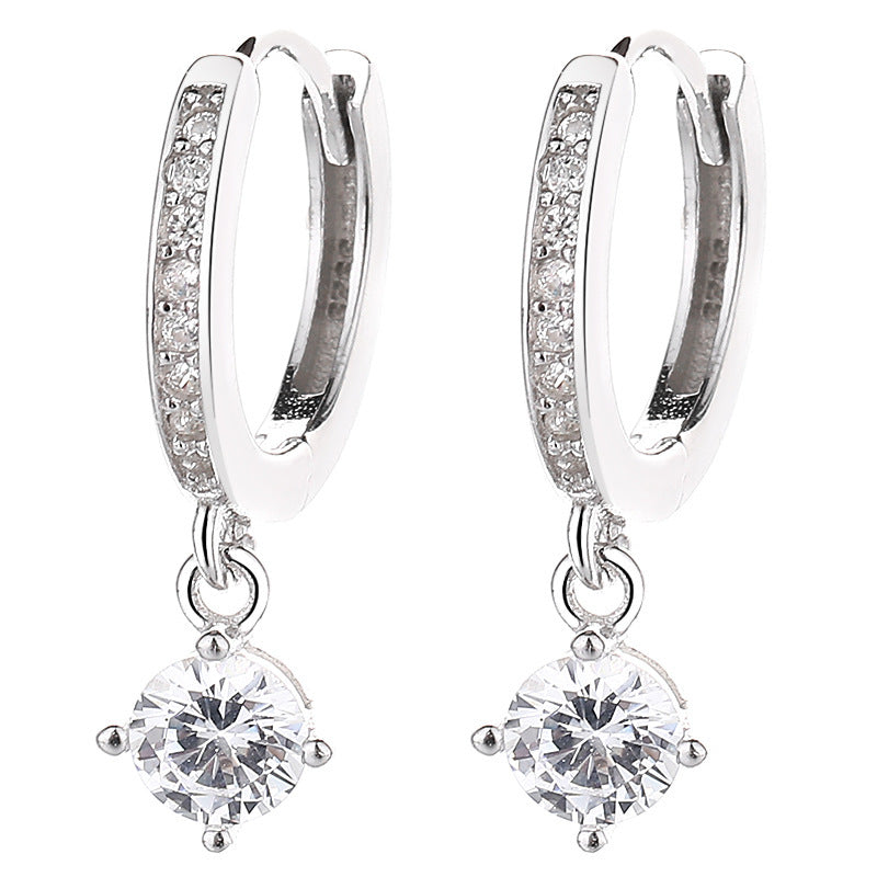 Orecchini a perno a quattro griffe in argento sterling 925 per donna