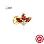 Orecchini a Goccia in Argento Sterling S925 con Design a Spirale Piatta