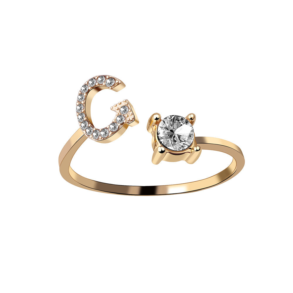 Anello Regolabile con 26 Lettere