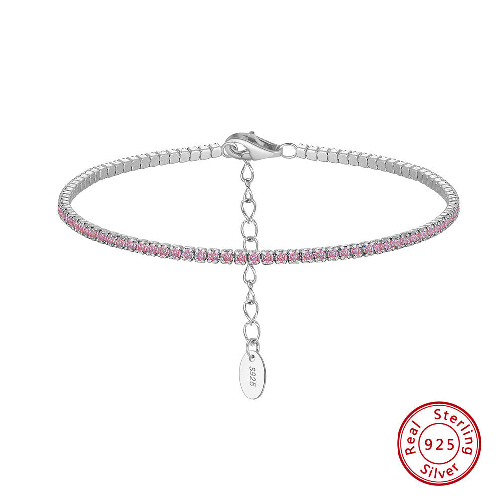 Bracciale Tennis da 15mm in Argento Sterling S925 con Zirconi Colorati