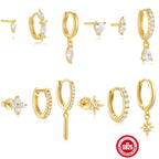 Set da 3 Pezzi in Argento Sterling S925 con Stella a Otto Punte