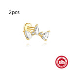 Orecchini a Goccia in Argento Sterling S925 con Design a Spirale Piatta