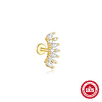 Orecchini a Goccia in Argento Sterling S925 con Design a Spirale Piatta