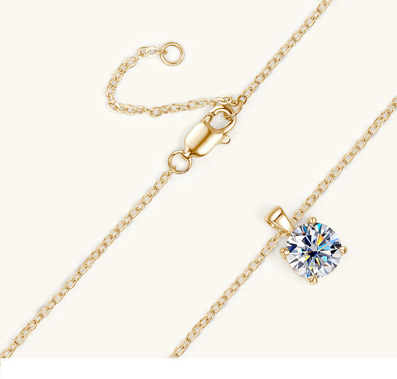 Collana in argento 925 di alta qualità placcata in oro 18 carati