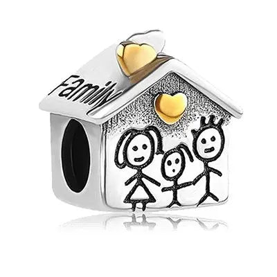 Charm "Family" in Argento S925 - Legame Prezioso per Filo Rosso del Destino | gioielliperfetti.it - gioielliperfetti.it