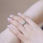 Anello Argento 925 Foglia & Agata Verde Muschio - Stile Retrò | Gioielli Perfetti - gioielliperfetti.it