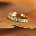 Anello Donna Regolabile Zircone Verde Smeraldo - Splendore e Raffinatezza | Gioielli Perfetti - gioielliperfetti.it