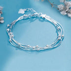 Bracciale Argento Sterling S925 Donna - Design a Strati con Perline | Gioielli Perfetti - gioielliperfetti.it