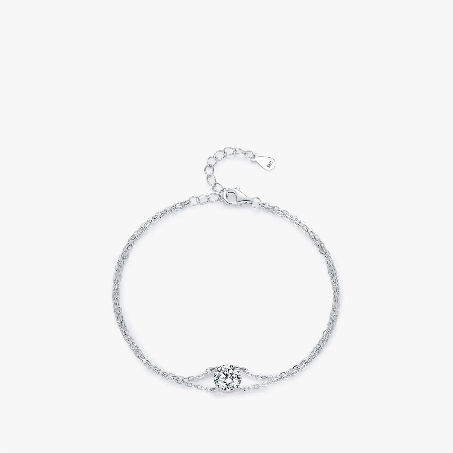 Bracciale Doppio Strato Moissanite 1 Carato VVS1 D - Argento 925 | Gioielli Perfetti - gioielliperfetti.it