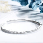 Bracciale Moissanite Oro Bianco 18K - Splendore Certificato GRS | Gioielli Perfetti - gioielliperfetti.it