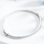 Bracciale Moissanite Oro Bianco 18K - Splendore Certificato GRS | Gioielli Perfetti - gioielliperfetti.it