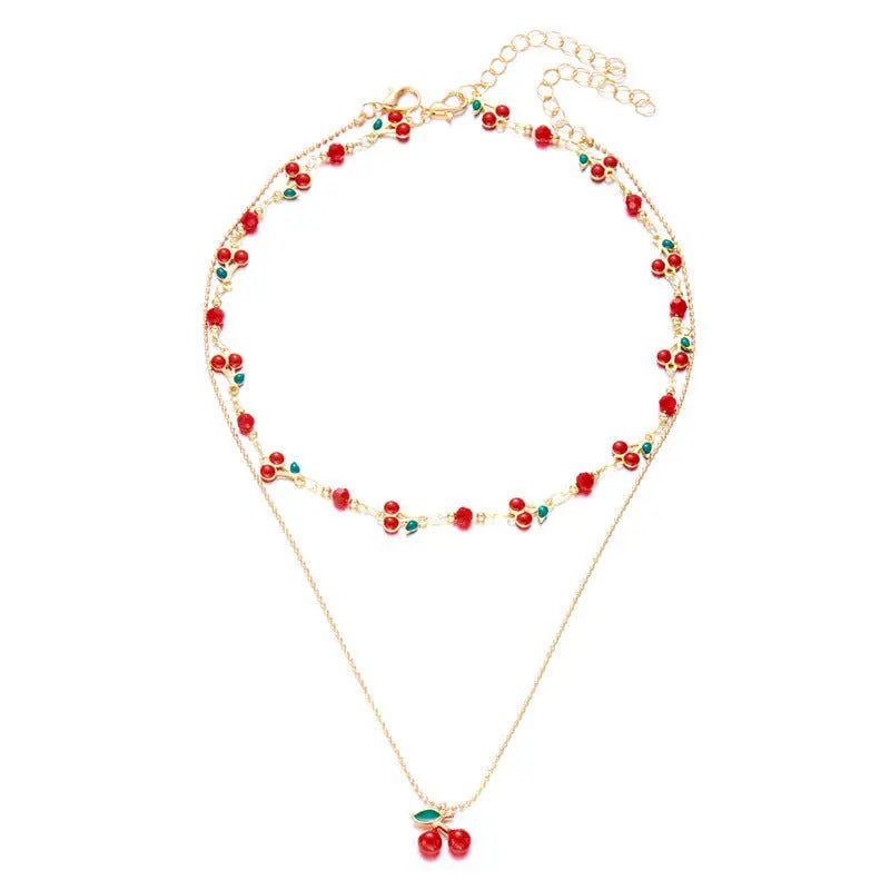 Set Gioielli Ciliegia: Collana, Bracciale, Cavigliera Donna | Eleganza Vivace | Gioielli Perfetti - gioielliperfetti.it
