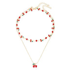 Set Gioielli Ciliegia: Collana, Bracciale, Cavigliera Donna | Eleganza Vivace | Gioielli Perfetti - gioielliperfetti.it