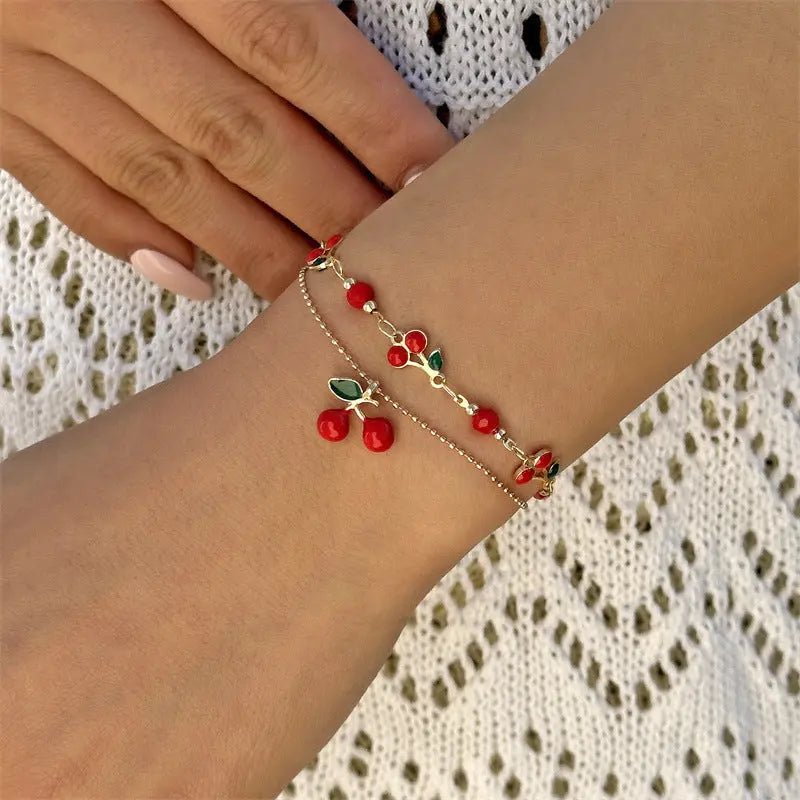 Set Gioielli Ciliegia: Collana, Bracciale, Cavigliera Donna | Eleganza Vivace | Gioielli Perfetti - gioielliperfetti.it