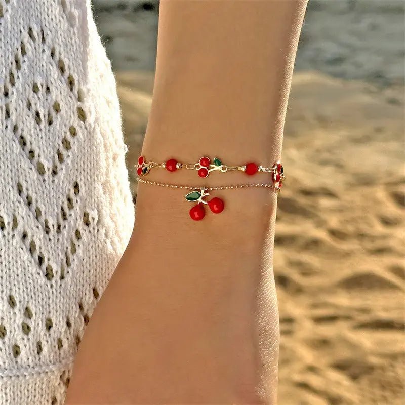 Set Gioielli Ciliegia: Collana, Bracciale, Cavigliera Donna | Eleganza Vivace | Gioielli Perfetti - gioielliperfetti.it