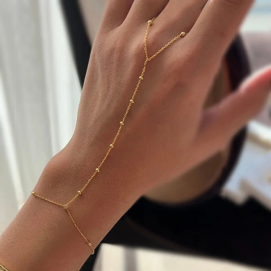 Braccialetto Donna Placcato Oro con Perline Rotonde - Eleganza Raffinata | Gioielli Perfetti - gioielliperfetti.it