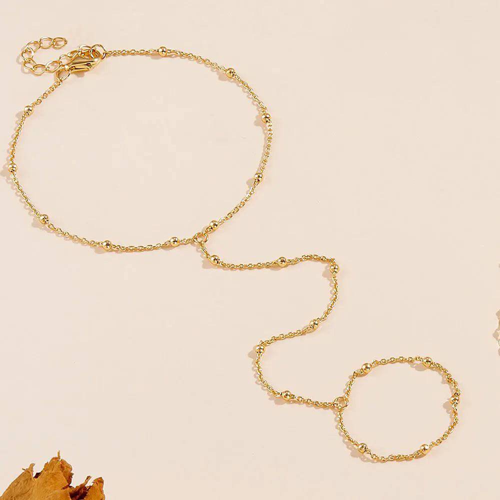 Braccialetto Donna Placcato Oro con Perline Rotonde - Eleganza Raffinata | Gioielli Perfetti - gioielliperfetti.it