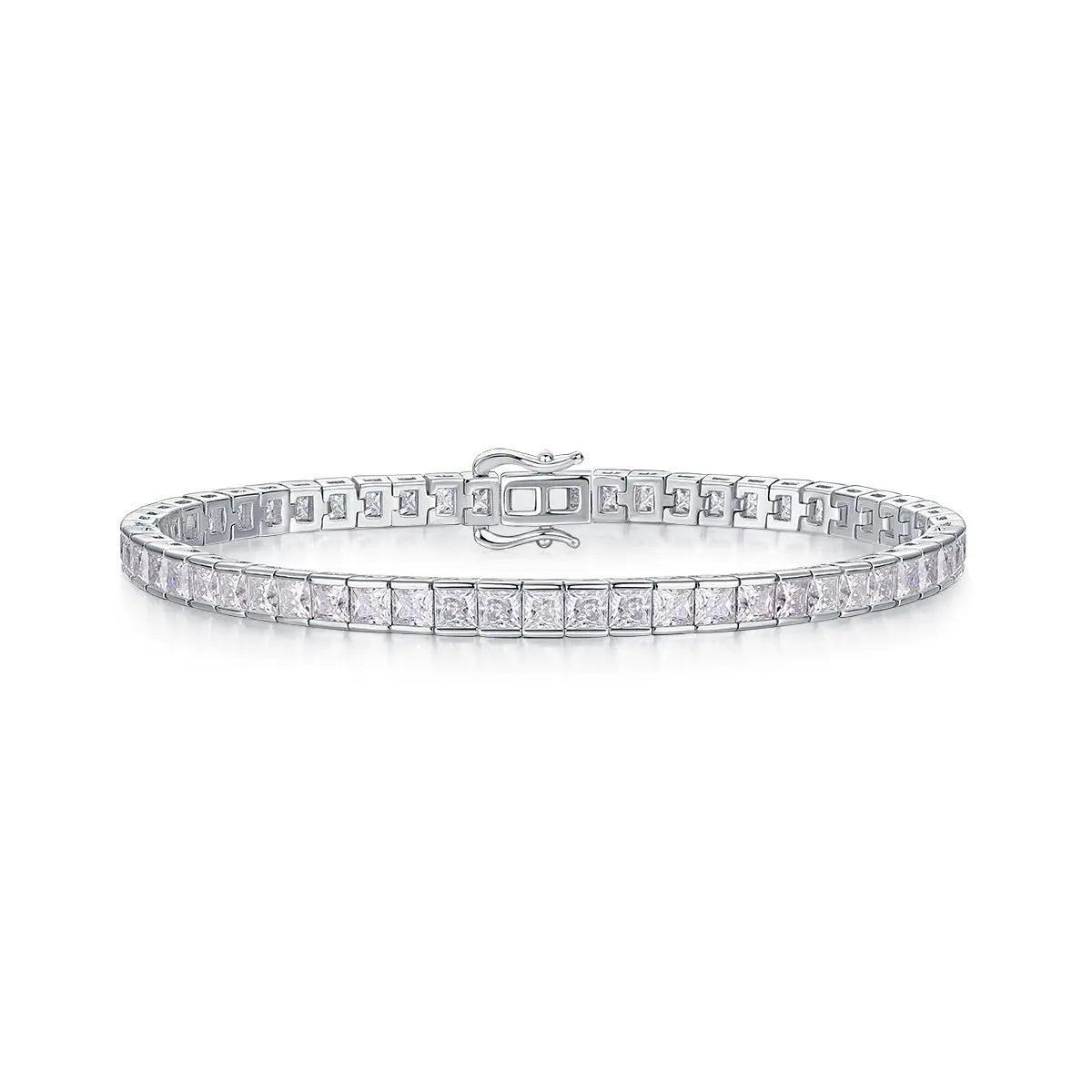 Bracciale Moissanite Certificata S925 - Eleganza Geometrica | Gioielli Perfetti - gioielliperfetti.it