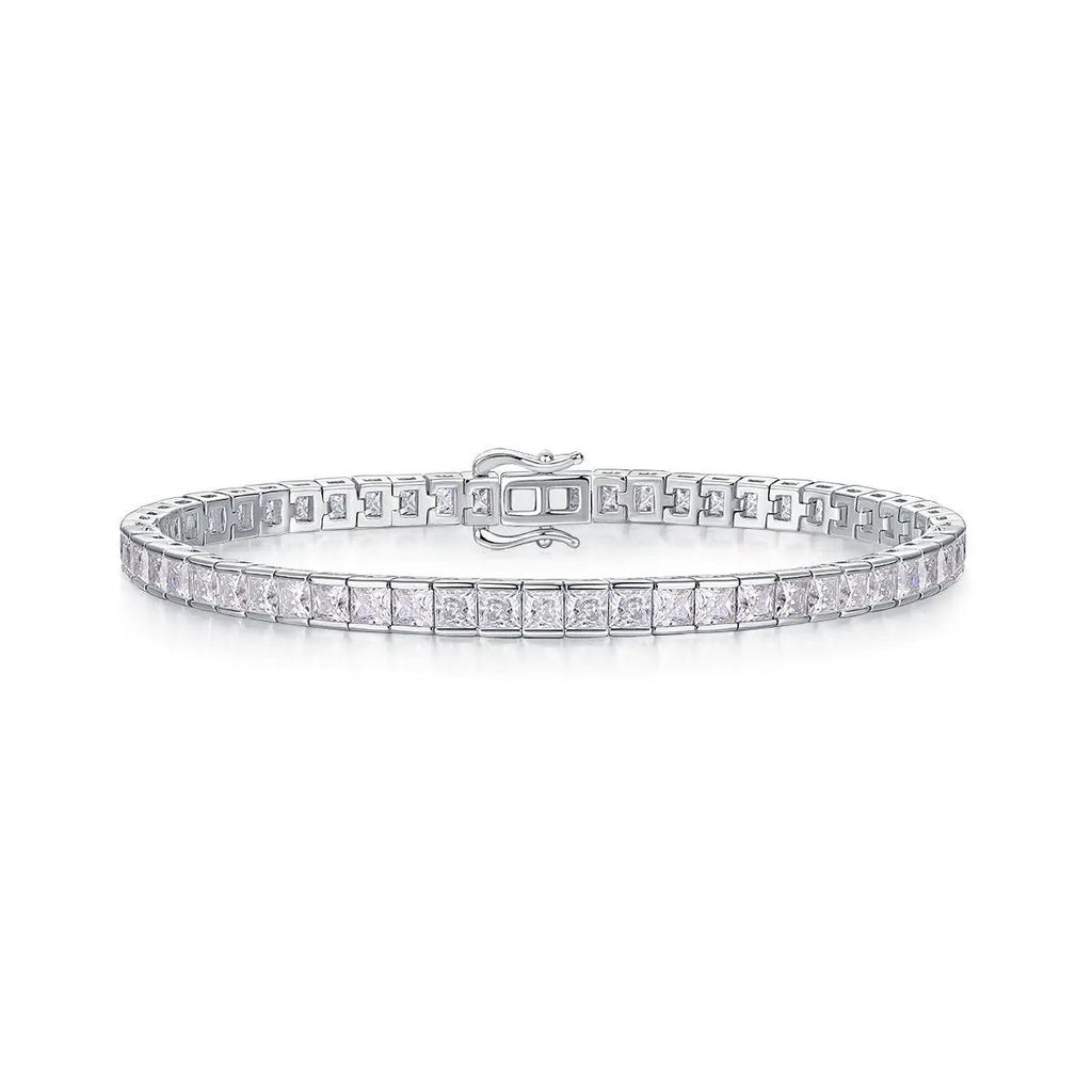 Bracciale Moissanite Certificata S925 - Eleganza Geometrica | Gioielli Perfetti - gioielliperfetti.it