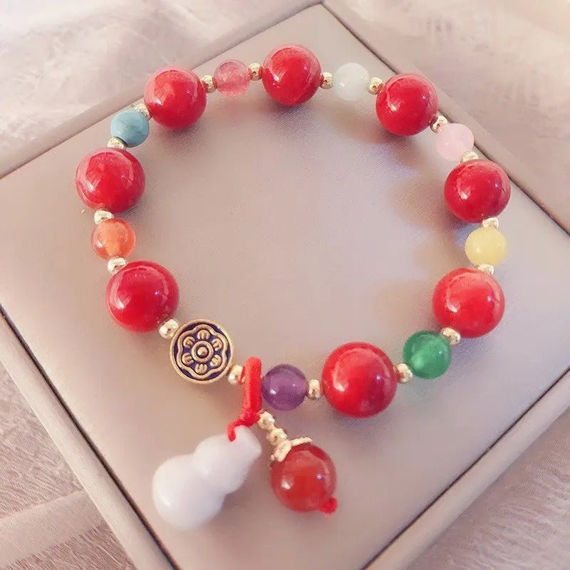 Braccialetto Giada e Calcedonio - Eleganza Etnica | Gioielli Perfetti - gioielliperfetti.it