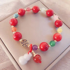 Braccialetto Giada e Calcedonio - Eleganza Etnica | Gioielli Perfetti - gioielliperfetti.it