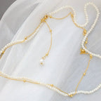 Collana Eleganza Eterna con Perla Naturale, Argento 925 Placcato Oro 18K | Gioielli Perfetti - gioielliperfetti.it