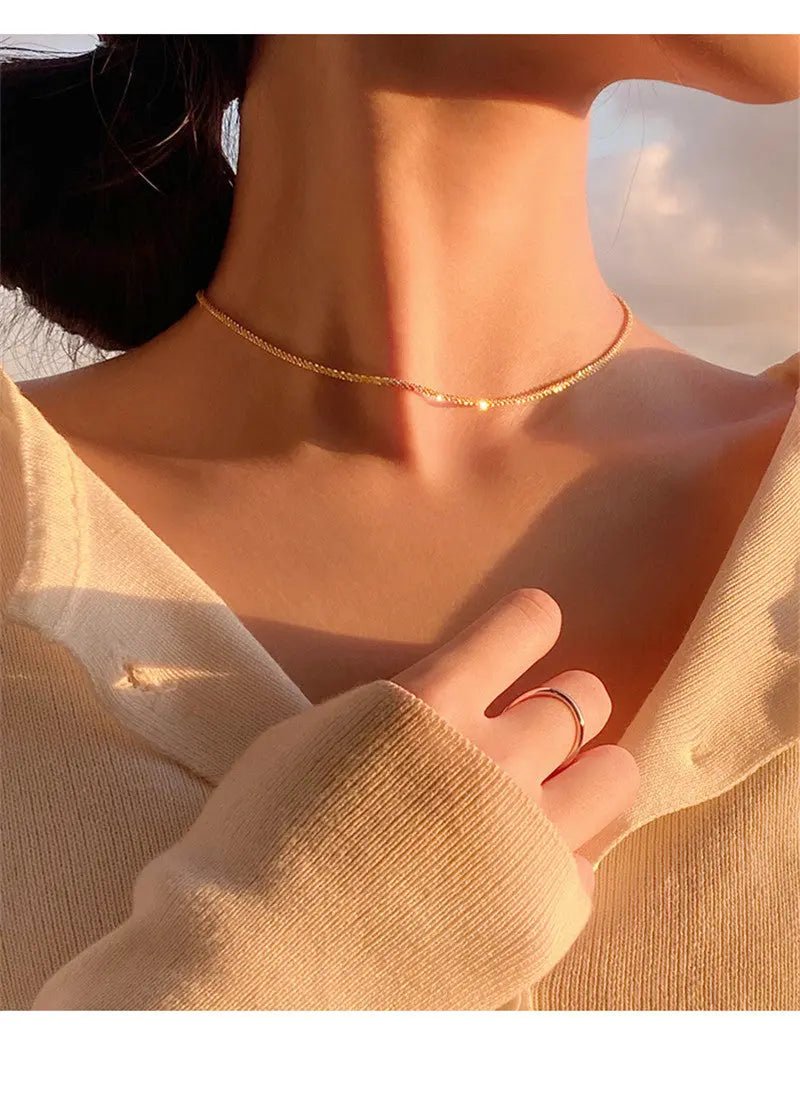 Collana Argento Donna - Design Geometrico, Stile Coreano Raffinato | Gioielli Perfetti - gioielliperfetti.it