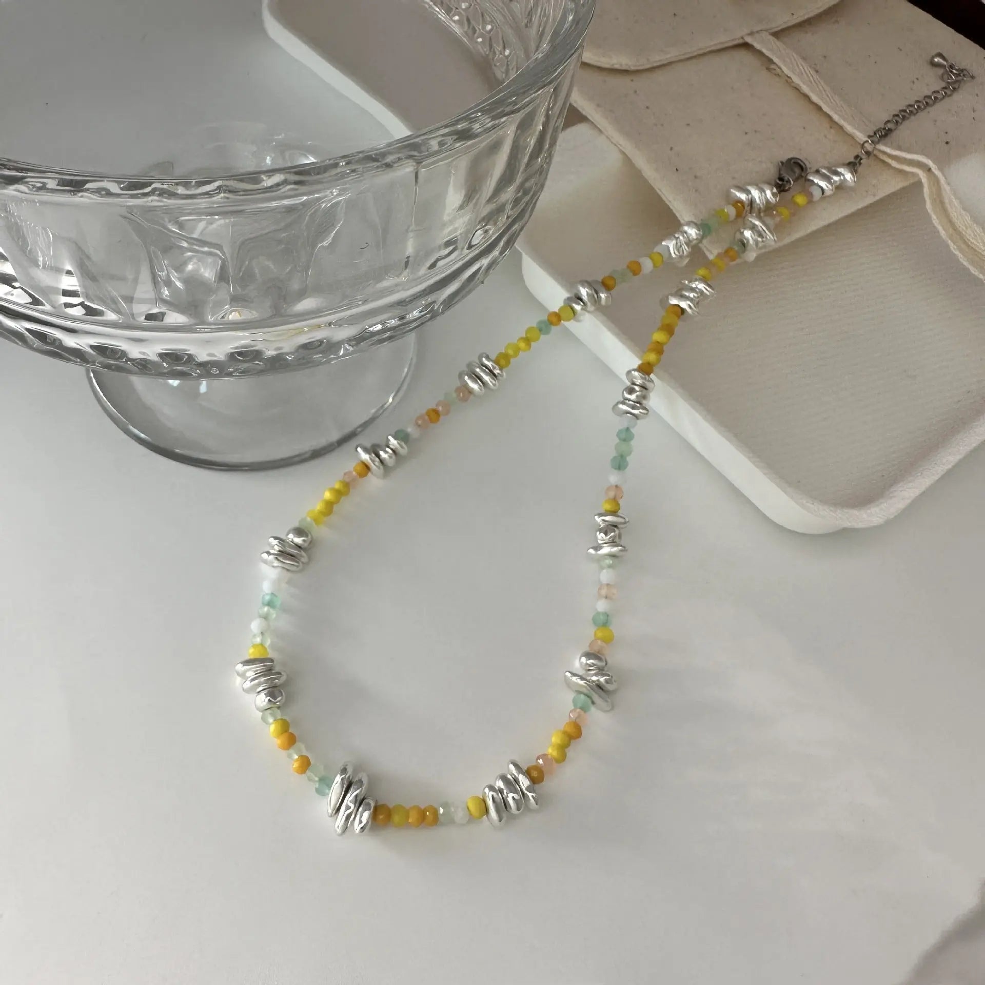 Collana Irregolare Cristalli Gialli - Splendore Moderno | Gioielli Perfetti - gioielliperfetti.it