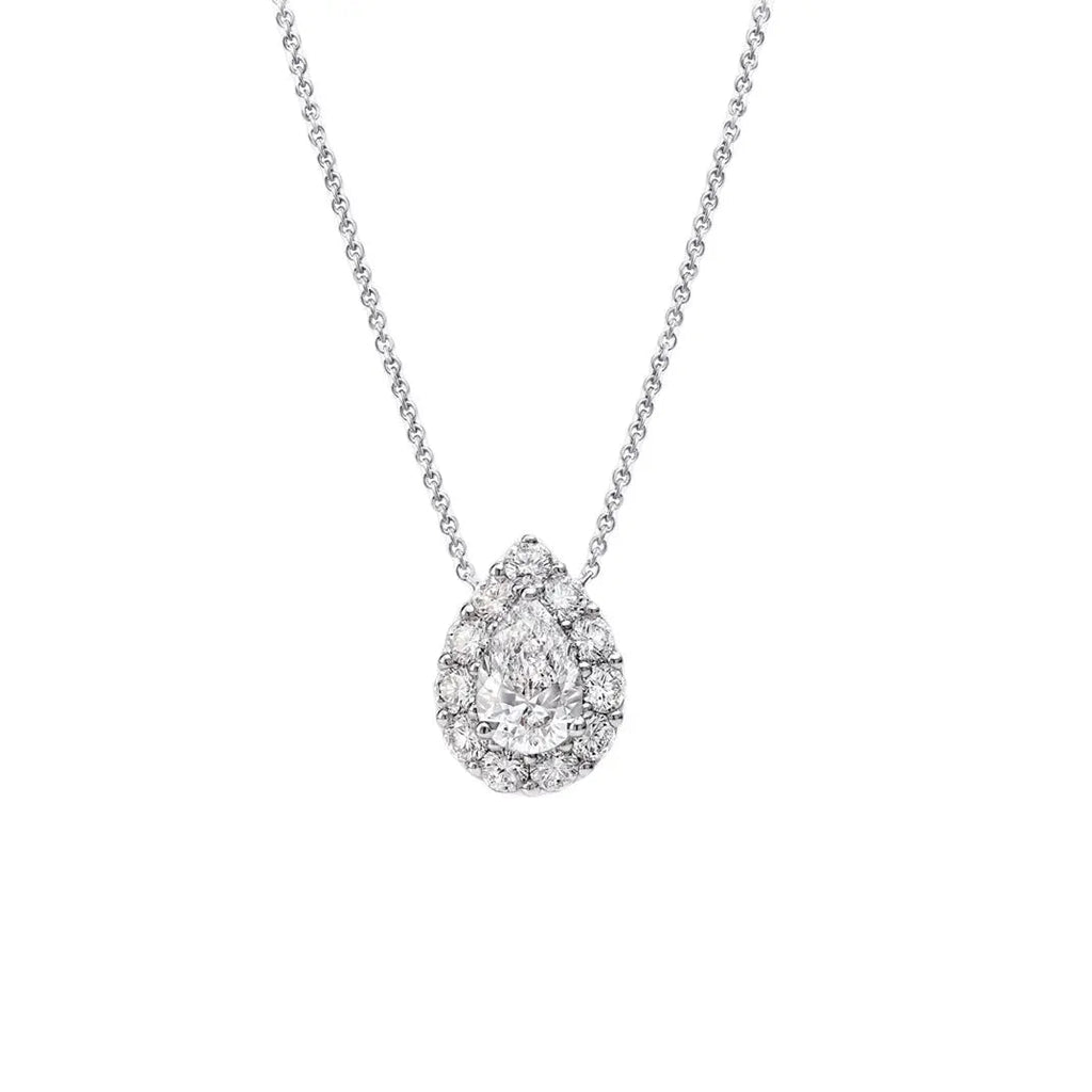 Collana Goccia Argento 925 - Moissanite & Diamante | Gioielli Perfetti - gioielliperfetti.it