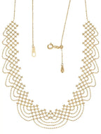 Collana Raffinata Oro 18K & Pizzo Arcobaleno Intrecciato - Eleganza Unica | Gioielli Perfetti - gioielliperfetti.it