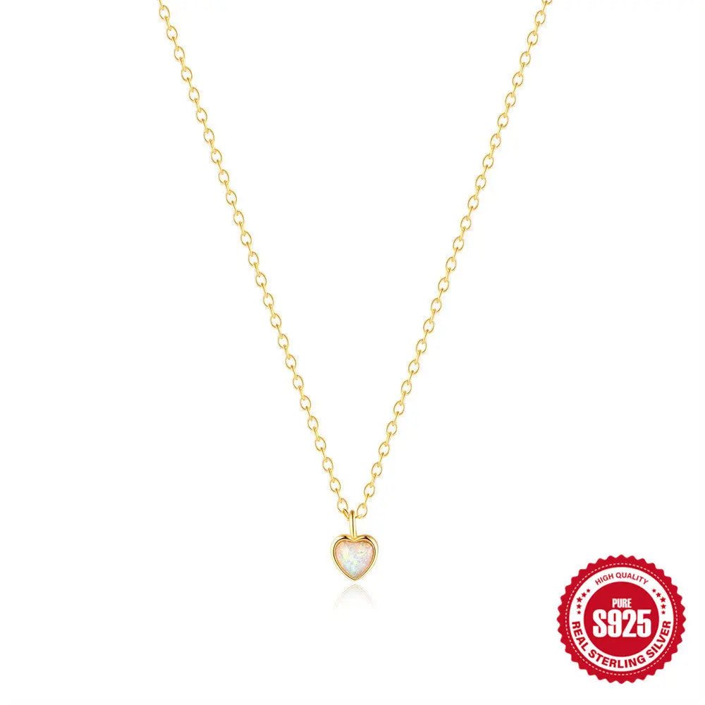 Collana Cuore Geometrico Oro Argento S925 Donna - Eleganza Raffinata | Gioielli Perfetti - gioielliperfetti.it