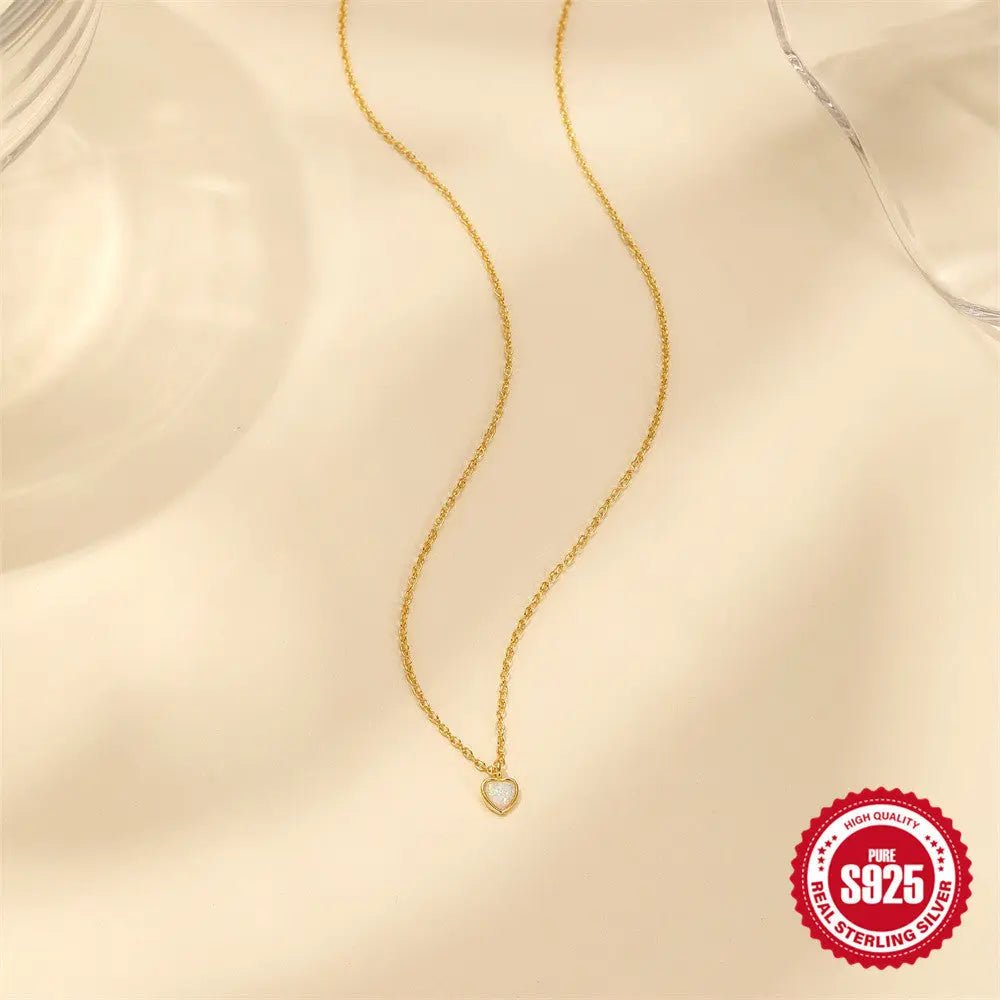 Collana Cuore Geometrico Oro Argento S925 Donna - Eleganza Raffinata | Gioielli Perfetti - gioielliperfetti.it