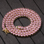 Collana Tennis Zirconi Scintillanti Oro Rosa 3 Micron - Eleganza Senza Tempo | Gioielli Perfetti - gioielliperfetti.it
