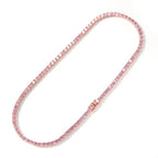Collana Tennis Zirconi Scintillanti Oro Rosa 3 Micron - Eleganza Senza Tempo | Gioielli Perfetti - gioielliperfetti.it