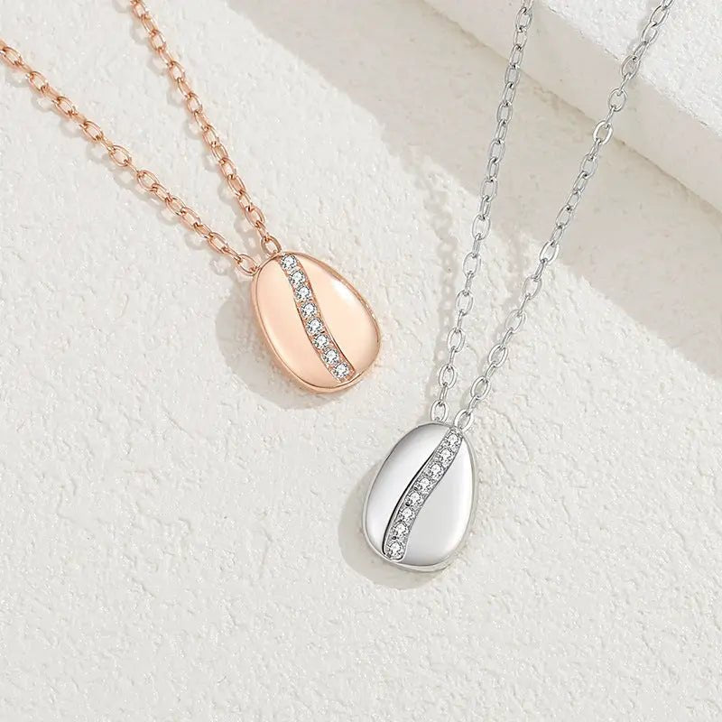 Collana Chicco di Caffè Argento 925 Zirconi - Splendore Raffinato | Gioielli Perfetti - gioielliperfetti.it