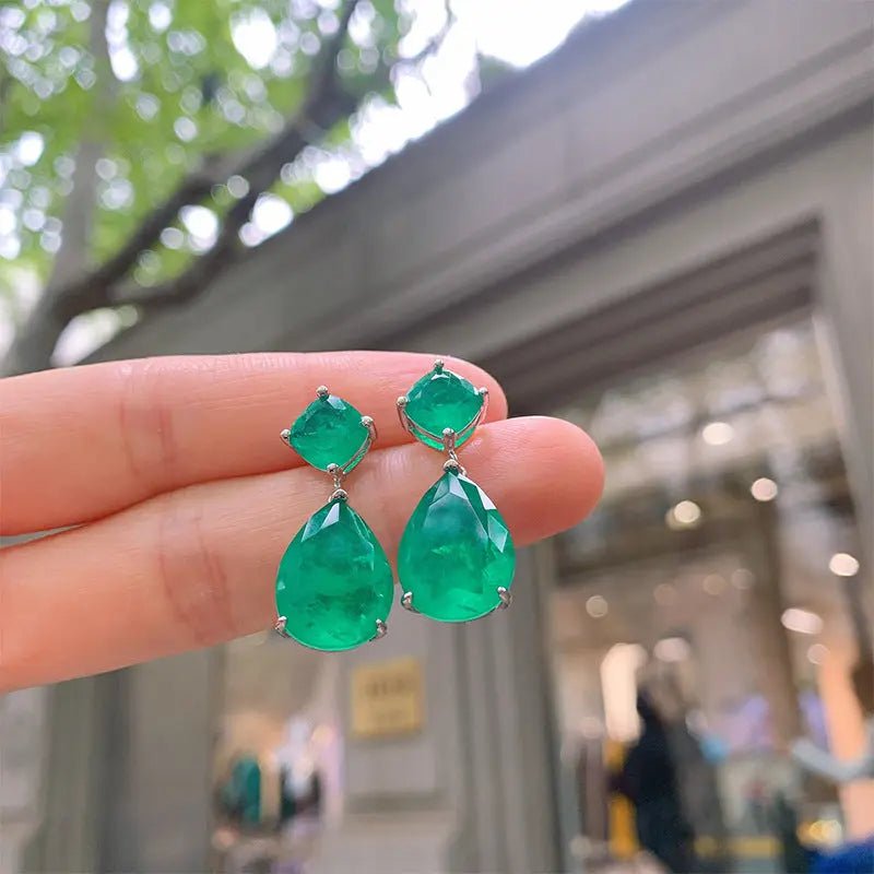 Orecchini Pendenti Donna Mosaico Blu e Verde - Eleganza Vibrante | Gioielli Perfetti - gioielliperfetti.it