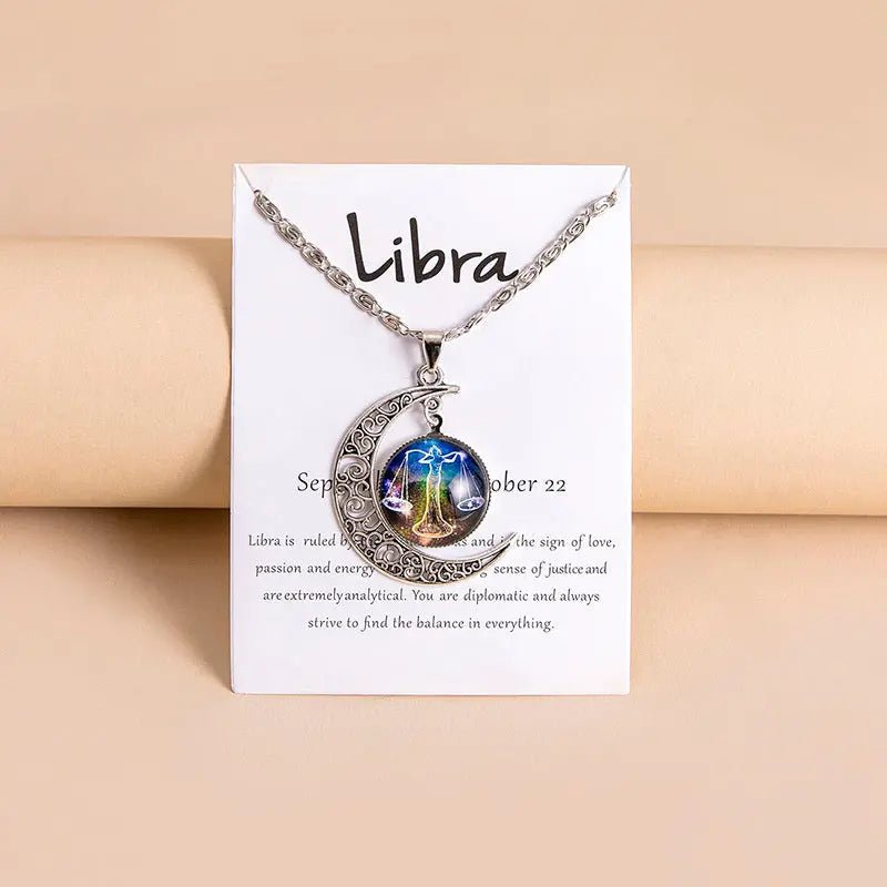 Collana Donna Luna & Zodiaco in Vetro - Unicità Celeste | GioielliPerfetti - gioielliperfetti.it