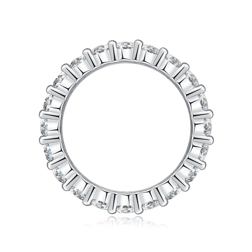 Luo Shen - A Wedding Ring Set With Top-quality Egg-shaped Moissanite S925 Silver And Platinum-plated Diamond. The Ring Can Be Inspected With A Diamond Pen gioielliperfetti.it