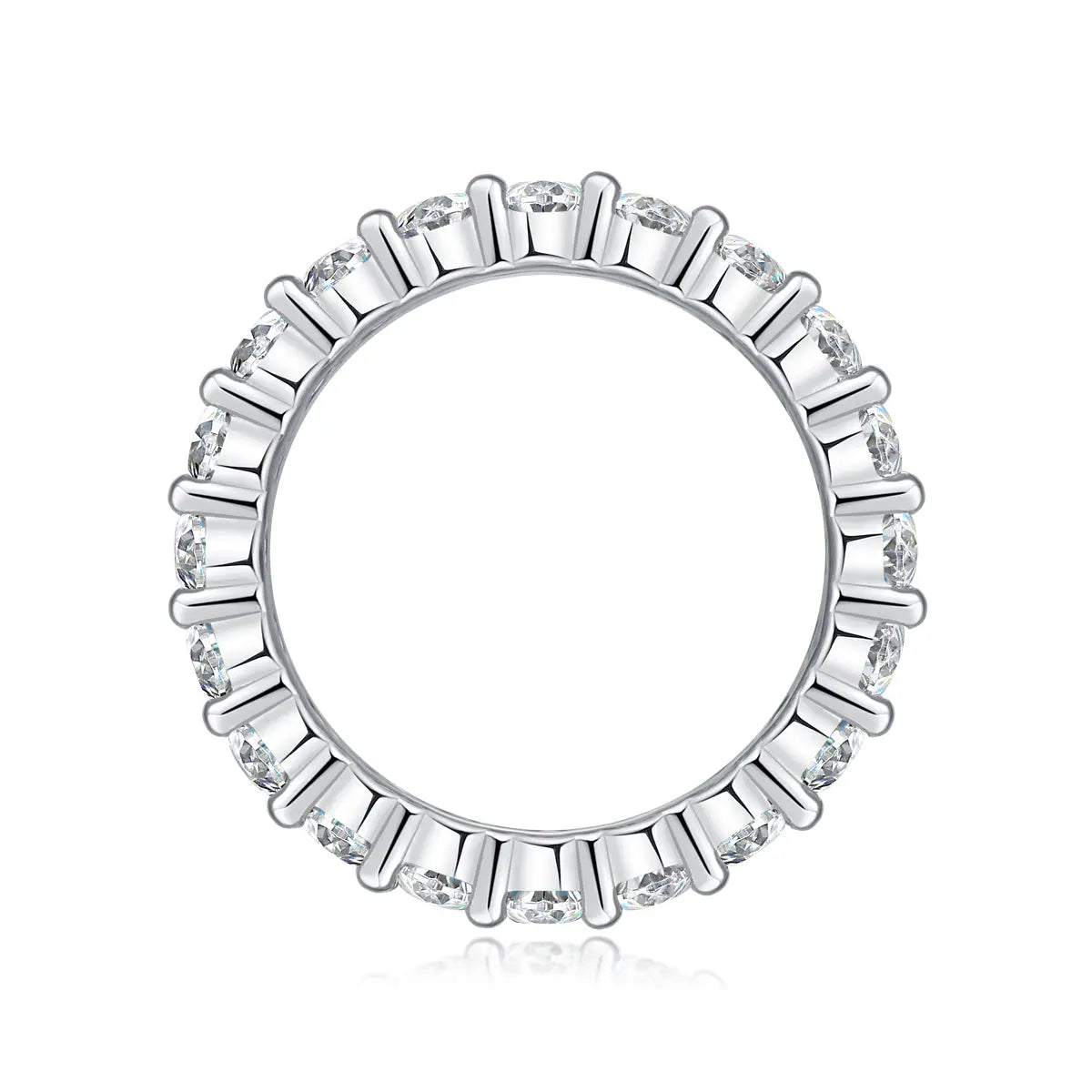 Luo Shen - A Wedding Ring Set With Top-quality Egg-shaped Moissanite S925 Silver And Platinum-plated Diamond. The Ring Can Be Inspected With A Diamond Pen gioielliperfetti.it