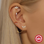 Orecchini a Goccia Spirale Piatta in Argento S925 Placcato Oro - Eleganza Versatile | GioielliPerfetti - gioielliperfetti.it