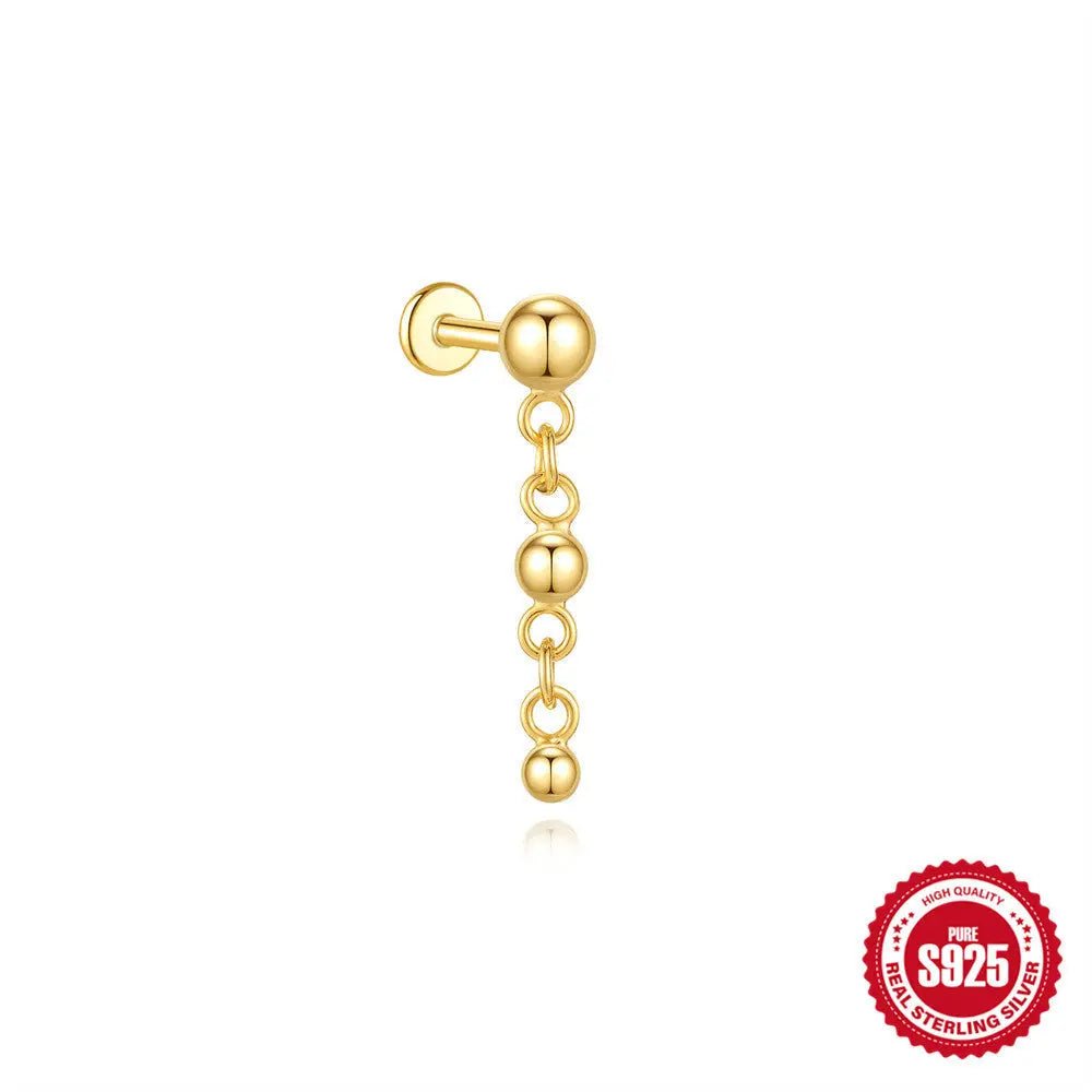 Orecchini a Goccia Spirale Piatta in Argento S925 Placcato Oro - Eleganza Versatile | GioielliPerfetti - gioielliperfetti.it