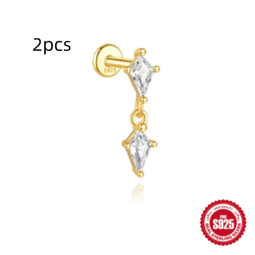 Orecchini a Goccia Spirale Piatta in Argento S925 Placcato Oro - Eleganza Versatile | GioielliPerfetti - gioielliperfetti.it