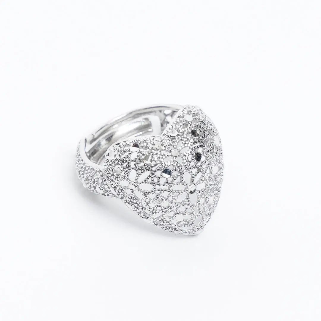 Anello Cuore "Cuore Grosso" Argento 925 Regolabile - Artigianale Italiano | Gioielli Perfetti - gioielliperfetti.it