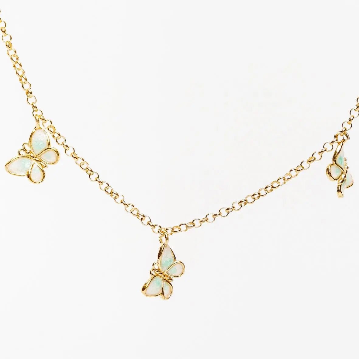 Collana 'Fly Babe' Argento 925 Farfalle Dorate - Gioiello Artigianale Italiano | Gioielli Perfetti - gioielliperfetti.it